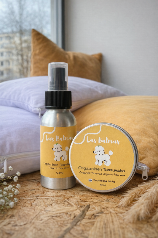 Yhteispakkaus: tassuvaha ja -seerumi 45 € (säästä 2,65€)